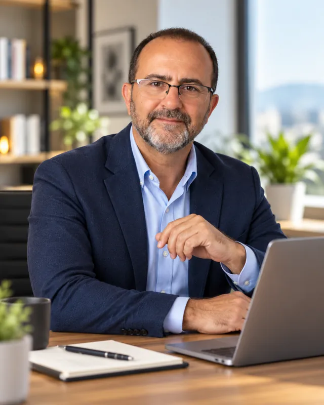 Paco Martínez · Fundador de WEBySEO Paco Martínez, fundador de WEBySEO, en su despacho